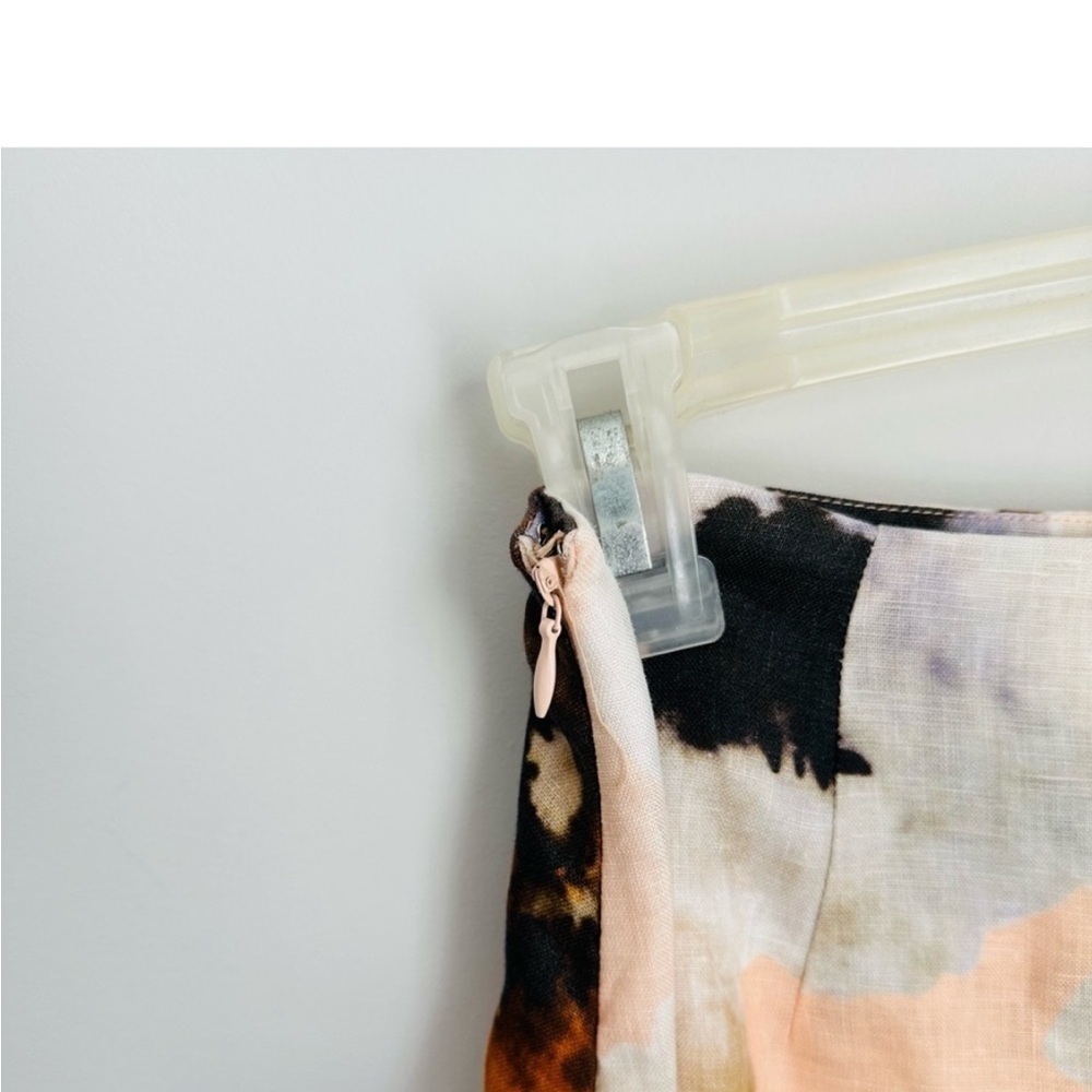 Karina Grimaldi Devi Skirt Linen Peach Monet Size Large NWT $268 - Picture 5 of 7